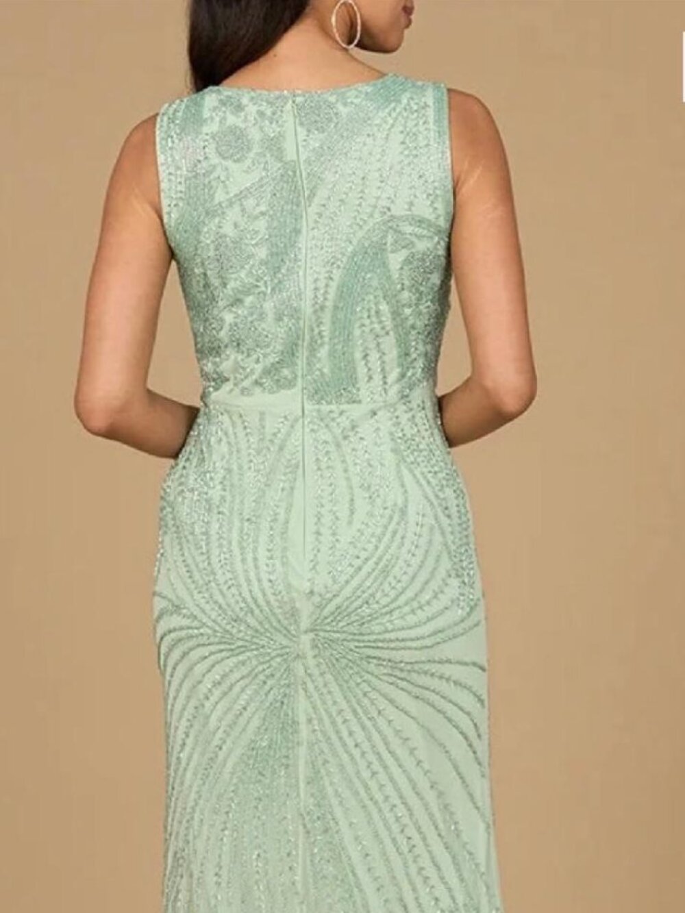 Size 4 Lara 28976 Formal Mint/Sage Green Evening Gown